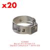 Bag of 20 X Stainless Stepless Clamps(Suit 8/9.5/10.5/12.8/14.5/16.5/18.5/20.5MM OD) hardware tool(KL06736) view 3