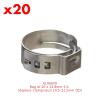 Bag of 20 X Stainless Stepless Clamps(Suit 8/9.5/10.5/12.8/14.5/16.5/18.5/20.5MM OD) hardware tool(KL06736) view 4