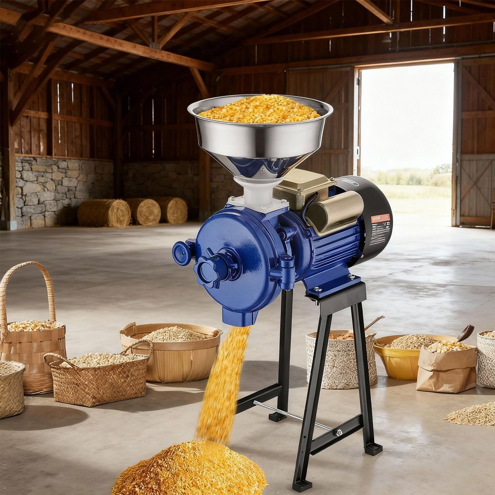 3000W Spice Grinders, Electric Grain Mill Grinder, High power all copper motor, adjustable grinding fineness. Suitable for grinding corn, soybeans, wheat, sorghum and straw