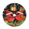 30In Christmas Tree Skirt Decoration Cardinal Birds Santa Hats Scarves Lantern Black Black Tree Skirt Holiday Party Decoration (30 Inch/76Cm) view 4