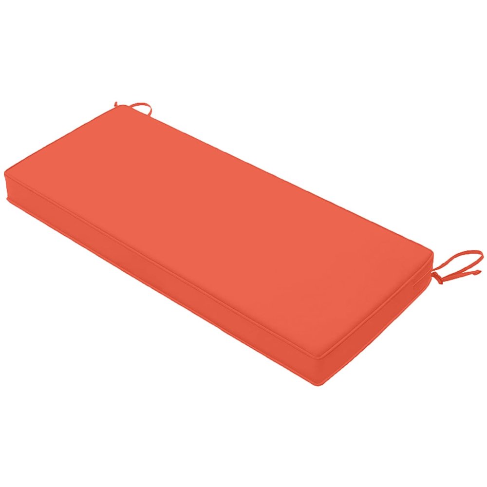 Outdoor Bench Cushion,Fade-Resistant Bench Cushions for Outdoor Furniture, Waterproof Patio Furniture Cushions with Ties, for Porch Swing, Loveseat, or Indoor Bench Replacement.(31x15x2In, Orange)