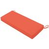 Outdoor Bench Cushion,Fade-Resistant Bench Cushions for Outdoor Furniture, Waterproof Patio Furniture Cushions with Ties, for Porch Swing, Loveseat, or Indoor Bench Replacement.(31x15x2In, Orange) view 1