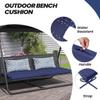 Outdoor Bench Cushion,Fade-Resistant Bench Cushions for Outdoor Furniture, Waterproof Patio Furniture Cushions with Ties, for Porch Swing, Loveseat, or Indoor Bench Replacement.(31x15x2In, Orange) view 3