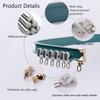 Ceiling Track Flexible Bendable Curtain Rail Wall Mount Curved Curtain Track Set System For Bay Window Room Divider(Black,5.2FT/160CM) view 2
