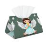 WZYWHJ Cute Little Angel Pattern Paper Towels Rectangular Tissue Box Holder with Bottom Strap Modern Decorative Storage Bag view 1