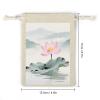 HETVBNS Cotton Linen Drawstring Bags (8-Pack) - 4.9x6.7 Inches Small Pouches Lotus Storage Bag for Cosmetics, Reusable Gift Bags for Jewelry, Travel, Wedding view 2
