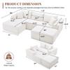Mangodan 110 Boneless Couch, Cloud Sectional Sofa for Living Room, Beige view 2