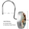 12 Pcs Highland Cow and Bucket Round Shower Curtain Hooks Stainless Steel Decorative Hanger Rings for Bathroom Kitchen Bedroom Curtain Rods view 3