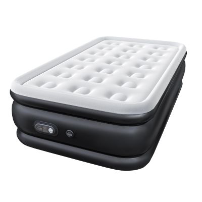 NEWBULIG 18 Inch Twin Air Mattress with Built-in High Capacity Pump - Inflatable Air Bed for Home, Camping & Guest, Double Height, Non-Slip Bottom, Portable Blow Up Mattress 660 lbs Weight Capacity