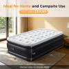 NEWBULIG 18 Inch Twin Air Mattress with Built-in High Capacity Pump - Inflatable Air Bed for Home, Camping & Guest, Double Height, Non-Slip Bottom, Portable Blow Up Mattress 660 lbs Weight Capacity view 2