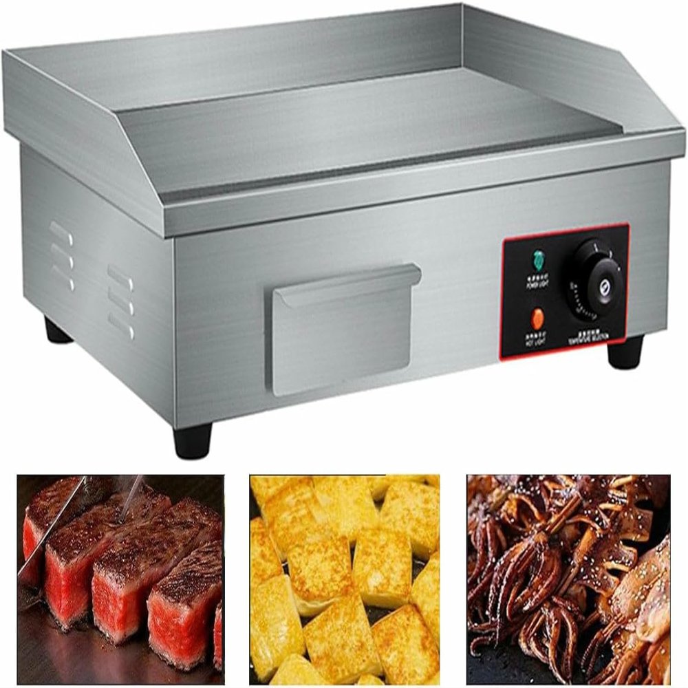 3000W Commercial Electric Griddle Electric Countertop Griddle W/Drip Hole Restaurant Kitchen Teppanyaki Flat Top Grill