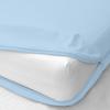 Zipper Fitted Sheet - Pure Mulberry Silk 22 Momme 1 Piece Zipper Fitted Sheet (Full XL, Hawkes Blue) - Zippered Closure 14" inch Deep Pocket, Soft Finish Seam Design Zippered Sheets view 1