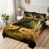 ZAOMIR Tree Bed Sheets Set Full for Kids Teen Adult, Universe Planet Clouds Sheet Set 4 Pcs Soft Breathable Microfiber Forest Grassland Landscape Sheets with Fitted & Flat Sheet & 2 Pillowcases view 2