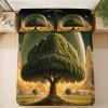 ZAOMIR Tree Bed Sheets Set Full for Kids Teen Adult, Universe Planet Clouds Sheet Set 4 Pcs Soft Breathable Microfiber Forest Grassland Landscape Sheets with Fitted & Flat Sheet & 2 Pillowcases view 3