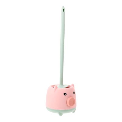 Gogogmee Toilet Brush Set with Long Handle and Holder Soft Bristles Toilet Cleaning Brush Tool for Deep Bathroom Bowl Cleaning Green Household for Sanitary Maintenance