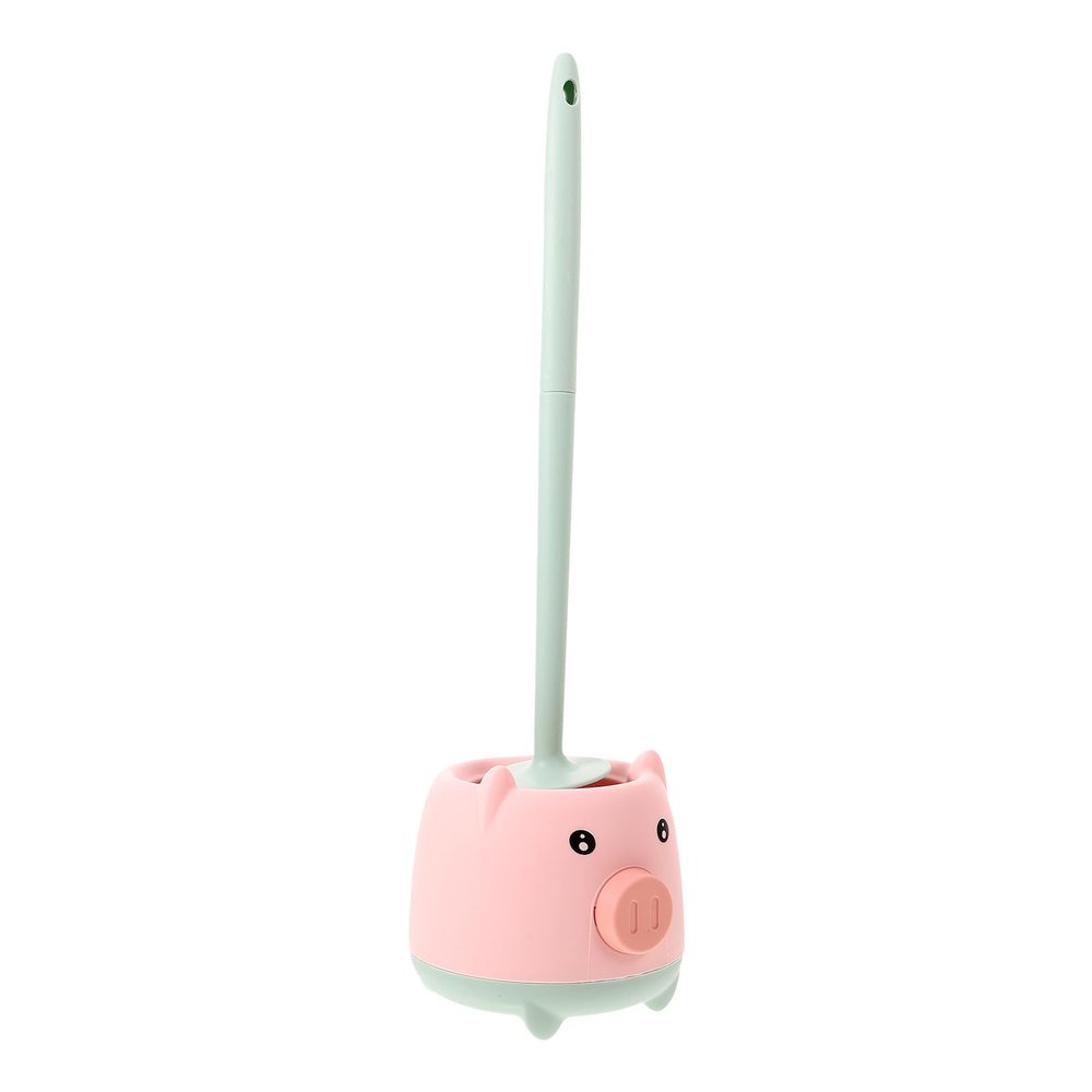 Gogogmee Toilet Brush Set with Long Handle and Holder Soft Bristles Toilet Cleaning Brush Tool for Deep Bathroom Bowl Cleaning Green Household for Sanitary Maintenance