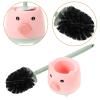 Gogogmee Toilet Brush Set with Long Handle and Holder Soft Bristles Toilet Cleaning Brush Tool for Deep Bathroom Bowl Cleaning Green Household for Sanitary Maintenance view 4