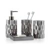 Bathroom Accessory Sets Ceramic Bthroom Accessories Set 4Piece Bathroom Counter Soap Dish Dispenser Rustic Decor view 1