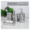 Bathroom Accessory Sets Ceramic Bthroom Accessories Set 4Piece Bathroom Counter Soap Dish Dispenser Rustic Decor view 2