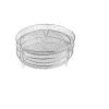 3 Stackable Dehydrator Steamer Racks,304 Stainless Steel Grill Rack Fits 4.2-5.8 QT Air Fryer, Oven Accessories Basket(Round) view 1