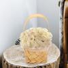 10pcs Mini Wooden Flower Baskets with Handle for Bridal Shower view 4