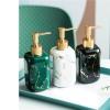FFDSDUH Bathroom Accessories Set 4-Piece Ceramic Marble Bathroom Decorative Accessories Set Including Soap Dispenser Dish Toothbrush Cup for Home Hotel view 3