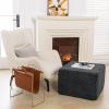 Poofieotto Square Ottoman Footrest Pouf Couch Foot Stool 20x20x14 in, Gray view 2