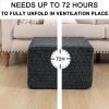 Poofieotto Square Ottoman Footrest Pouf Couch Foot Stool 20x20x14 in, Gray view 3