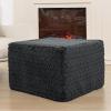 Poofieotto Square Ottoman Footrest Pouf Couch Foot Stool 20x20x14 in, Gray view 4