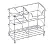 304 Stainless Steel Bathroom Toothbrush Holder Toothpaste, Multi-Slot Accessory Organizer Storage(White-S) view 1
