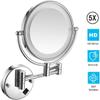 HBVMPCNPV Makeup Round Make Up,Double-Sided 5X Magnification, 360 Rotation, for Shaving Facial Care(Black) view 2
