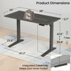 Autonomous Gray Electric Standing Desk 5 4824 Inches, Adjustable Height Desk Stand Up Desk, Sit Stand 3 Memory Presets, Cable Tray for Home Office & Computer Workstation view 3