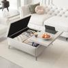 35 inch Wide Square Storage Benches Coffee Table with Lift Top Oversized Storage Ottoman in Upholstered for Living Room view 2