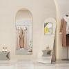 Aidoly Arched Mirror Full Length, Upgraded 21"x64" Body Wall Mirrors with Shatter-Proof Glass, Floor Standing, Hanging or Leaning, Tall Arch Mirror with Stand Aluminum Alloy Frame for Bedroom, Gold view 1