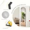 Aidoly Arched Mirror Full Length, Upgraded 21"x64" Body Wall Mirrors with Shatter-Proof Glass, Floor Standing, Hanging or Leaning, Tall Arch Mirror with Stand Aluminum Alloy Frame for Bedroom, Gold view 3