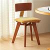 Wooden Dining Chair with Backrest & Cushion High Resilience Foam Seat Skin-Friendly Fabric Stable Wood Legs Versatile Chair Solid Construction view 1