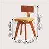 Wooden Dining Chair with Backrest & Cushion High Resilience Foam Seat Skin-Friendly Fabric Stable Wood Legs Versatile Chair Solid Construction view 2