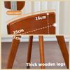 Wooden Dining Chair with Backrest & Cushion High Resilience Foam Seat Skin-Friendly Fabric Stable Wood Legs Versatile Chair Solid Construction view 4