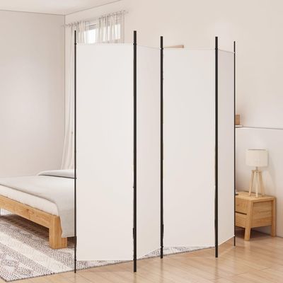 4-Panel Room Divider Screen Anthracite 78.7"x78.7" Fabric Privacy Partition for Home Office, Foldable Design for Space Separation and Sunlight Filtering