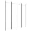 4-Panel Room Divider Screen Anthracite 78.7"x78.7" Fabric Privacy Partition for Home Office, Foldable Design for Space Separation and Sunlight Filtering view 2