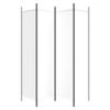 4-Panel Room Divider Screen Anthracite 78.7"x78.7" Fabric Privacy Partition for Home Office, Foldable Design for Space Separation and Sunlight Filtering view 4
