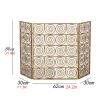 JDXQBLD Fireplace Screen Guard, Fire Guard Fireplace Screen 3-Panel Collapsible Wrought Iron Large Screen Decorative Mesh Cover Solid Fire Place Fence, Steel Spark Guar,Black 62x30x80cm view 2