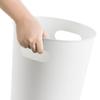 2.64 Gallon Plastic Wastebasket with Cut Out Handles in Rich Black, Lightweight & Durable, Easy-Grip Handles, Ideal for Bathroom, Office & Bedroom Trash Storage (White) view 4