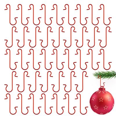 JIRAIA 100pc Ornament Hooks Metal Wire Hook Christmas Ornaments Hangers for Christmas Tree Decoration Home New Year Party Decor Tree Decor Hooks