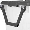 160 Quart Wheeled Stacker, Extra-Sized Long-Lasting See-Through Bin, Locking Lid and Pull Handle, Gray, 2 Units view 2