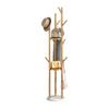 Coat Rack, Standing Coat Rack Floor-standing Coat Rack Household Metal Vertical Coat Shelf Bedroom Corner Heavy-duty Hanger Rack Living Room Corridor Golden Coat Hanger Marble Base for Entryway, Hallw view 1