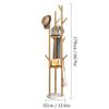 Coat Rack, Standing Coat Rack Floor-standing Coat Rack Household Metal Vertical Coat Shelf Bedroom Corner Heavy-duty Hanger Rack Living Room Corridor Golden Coat Hanger Marble Base for Entryway, Hallw view 2
