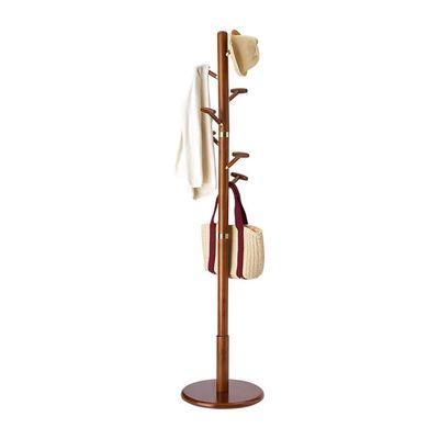 ZQHQYNQDFY Coat Rack, Solid Wood Coat Rack Freestanding Coat Stand Coat Tree with 7 Hooks and Stable Base Modern Jacket Hanger Stand for Entryway