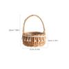 Flower Girl Basket with Handle Rustic Rattan 11cm view 2
