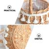 Flower Girl Basket with Handle Rustic Rattan 11cm view 3